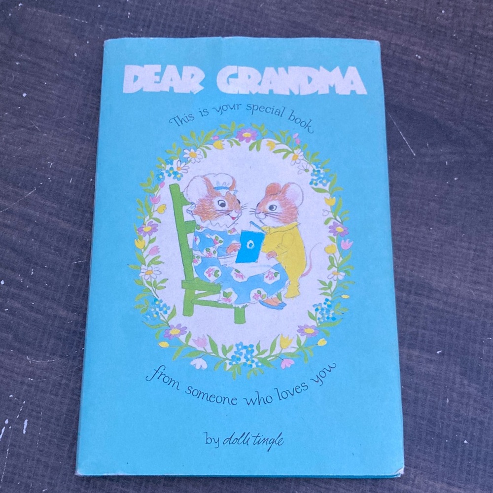 Dear Grandma Book with Blue Cover Vintage Memory Book